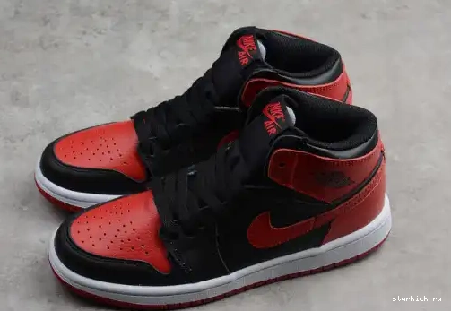 001 Jordan OG 1 Retro Bred High 001 Red Banned Black Air 555088  555088 Kid Kids  0513